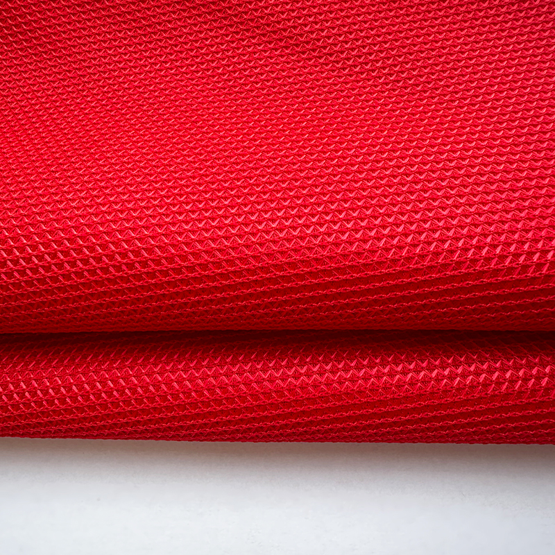 Tissu de doublure en maille tricotée rouge