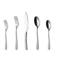 Ensemble de couverts de luxe personnalisé en acier inoxydable argenté, fourchette cuillère couteau, vente en gros pour mariages et hôtels