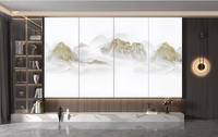 Panel de Pared Moderno de Bambú Carbonizado Impermeable con Diseño Floral para Uso Comercial en Interiores/Exteriores