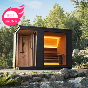 <span class=keywords><strong>Sauna</strong></span> de Vapor Portátil de Madera de Cedro Eléctrica Moderna de Lujo para Exteriores con Ducha y <span class=keywords><strong>Baño</strong></span> para Uso en Villas - Product Image 3