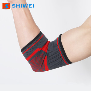 Protector de Codo Shiwei con Almohadilla de Silicona, Soporte Transpirable para Baloncesto, Unisex, Rojo - Product Image 5