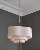Lustre de plafond pour cuisine de restaurant de style japonais Wabi Sabi, LED E27, tissu vintage, fer, haute luminosité, garantie de 3 ans