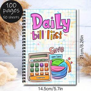 Carnets spirales personnalisables en gros, format A5/B5, impression CMJN, suivi de factures, finances professionnelles, cadeaux de fin d'année - Product Image 2