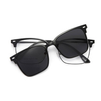 Montures optiques en acier et TR avec clip pour lunettes de soleil, montures de lunettes fournies avec des verres polarisés TAC