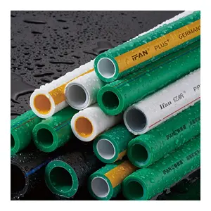 Ifan Germany Standard Water Plumbbing Supply Ppr Pipe Factory Plastic Polypropylene Pipe Ppr Plumbing Green Pn20/25 Ppr Pipes