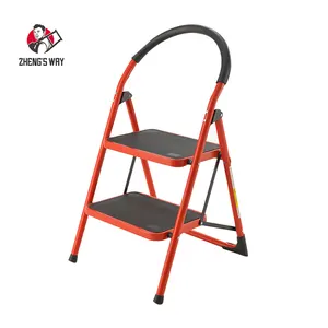 Manufacture 2 Step Ladder Tube Extension Folding Steel Ladder Household Domestic Aluminium Ladders Escadote Lidl