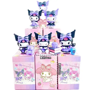 DHF784 Venta caliente barato Anime sanrioed PVC pastel decoración figurita Pvc modelo dibujos animados figuras de acción juguetes figura caja ciega