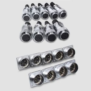 Conector de Aviación Serie WS32, Receptáculo Macho, Enchufe Hembra, Brida Cuadrada, 4/6/8/10/11/12/13/14/19 Pines, Eléctrico Industrial - Product Image 1