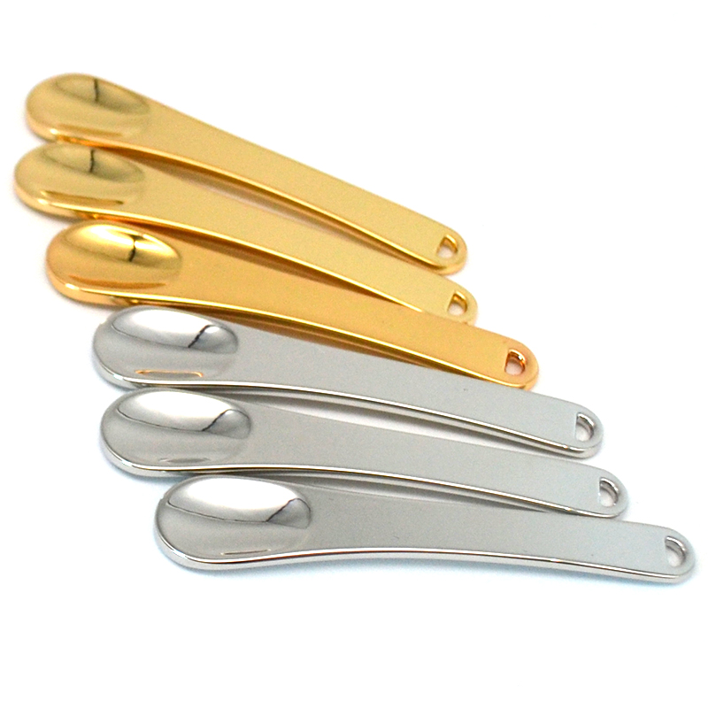 Длинная металлическая ложка для крема для глаз с логотипом на заказ