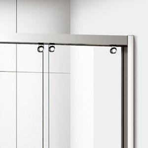 Ensemble complet <span class=keywords><strong>de</strong></span> <span class=keywords><strong>cabine</strong></span> <span class=keywords><strong>de</strong></span> <span class=keywords><strong>douche</strong></span> moderne pliante sans cadre en acier inoxydable <span class=keywords><strong>90x90</strong></span> sur mesure avec <span class=keywords><strong>porte</strong></span> d'angle - Product Image 5