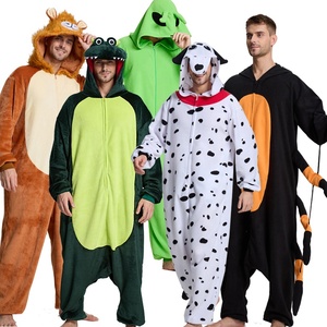 Tuta Intera in Morbido <span class=keywords><strong>Pile</strong></span> Spazzolato <span class=keywords><strong>con</strong></span> Tasche, <span class=keywords><strong>Pigiama</strong></span> Senza Piedi per Adulti, Comodo Abbigliamento da Notte Invernale e Divertente Regalo di Compleanno - Product Image 4