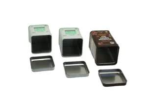 Tea Tin And Box 75g Square Custom Printed Coffee Bean Jar Tea Tin Can Packaging Storage Tin Box