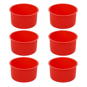 Set of 6 <b>Pcs</b> 4 Inch Round Non-Stick Silicone <b>Mini</b> Cake Molds Eco-Friendly Shihuang Brand Reusable - Product Image 2