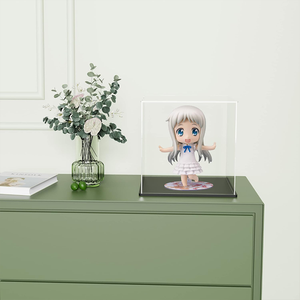 Boîte d'affichage en acrylique transparent avec base noire Boîtier <span class=keywords><strong>de</strong></span> <span class=keywords><strong>comptoir</strong></span> en cube à vitrine anti-poussière à assemblage automatique simple pour objets <span class=keywords><strong>de</strong></span> <span class=keywords><strong>collection</strong></span> - Product Image 5