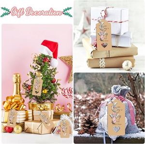 Keychain DIY Blank Kraft Tags Favors Gift Bulk Thank You Tags Organza Bags Guest Return Gifts for <b>Wedding</b> Baby Shower - Product Image 6