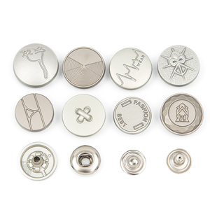 กระดุมแป๊กเสื้อผ้าแบบสแนปสี่ชิ้น ผลิตจากโลหะผสมสังกะสี เป็นมิตรกับสิ่งแวดล้อม พร้อมโลโก้สั่งทำได้ - Product Image 4