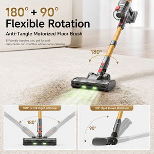 Aspirateur à manche sans fil 37KPa, moteur sans balais 550W, filtre HEPA, aspirateur léger pour poils d'animaux, tapis, sols durs PV20 - Product Image 3