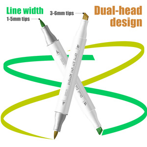 Marqueur permanent <span class=keywords><strong>à</strong></span> l'<span class=keywords><strong>alcool</strong></span> double pointe pour dessin et croquis artistiques - Product Image 1