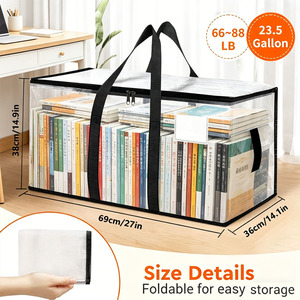 Home Organizer Bulk Wholesale Extra Large Moving Bags College And Dorm Clear Storage Containers For Clothes Toys Pantry - Product Image 3