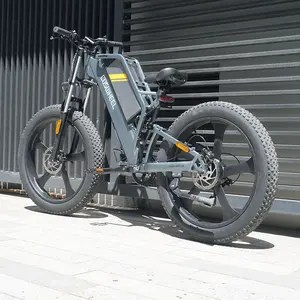 Vélo électrique à suspension complète, route couverte, pneu hybride, montagne, saleté, vélo de ville