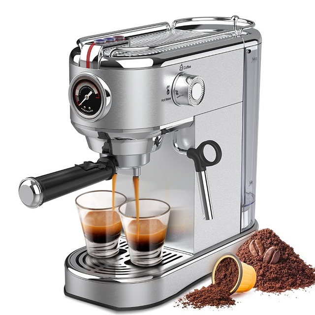 PANCERKA Italian 15 Bar Semi-Automatic Espresso CappuccinoCoffee Maker French Language for Hotels Restaurants