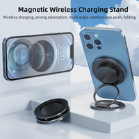 Support de téléphone magnétique en alliage d'aluminium de haute qualité, pliable, flexible, à angle réglable, avec recharge sans fil, pour une utilisation sur le bureau