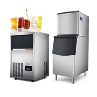 Machine à glaçons automatique commerciale personnalisée avec garantie d'un an, refroidissement par eau, Emerson/Fusheng/Bristol pour la réfrigération