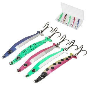 Ensemble de leurres métalliques avec hameçons triples, 5g chacun, longueur 7,5 cm, pour rivières, lacs, ruisseaux en mer et réservoirs - Product Image 4