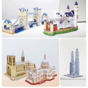 Puzzle 3D en papier des monuments mondialement connus, jouet pour enfants, assemblage <span class=keywords><strong>de</strong></span> puzzle, modèle DIY - Product Image 2