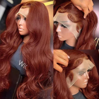Perruque Lace Front Cheveux Ondulés Bruns, Dentelle HD Transparente, Ligne de Cheveux Naturelle, Sans Colle, Cheveux Humains Vierges Indiens, Style Petite Femme