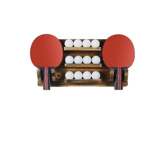 Wooden Ping Pong Paddle <b>Storage</b> <b>Rack</b> 42x22x10cm Wall Mounted Living Room Display <b>Rack</b> For Neatening - Product Image 2