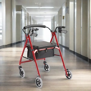 Aides à la mobilité, déambulateur pliable léger à <span class=keywords><strong>4</strong></span> roues pour personnes handicapées et personnes âgées, fournitures de réadaptation thérapeutique, déambulateur - Product Image 5