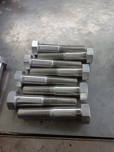 Tornillo M16 de 100 <span class=keywords><strong>mm</strong></span> de longitud, rosca UNI 5739, SA193 B8/SA194 8 A193-B8/A194-Gr8 A193 GRADE GR B8 <span class=keywords><strong>CL</strong></span> 2, cabeza hexagonal. - Product Image 2