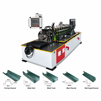 Machine de formage de profilés CU entièrement automatique avec système de changement rapide et contrôle PLC pour la construction de cloisons sèches et de plafonds