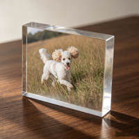 Bloc d'affichage en acrylique personnalisé avec photo commémorative, imprimé UV, pour souvenir de mariage, cadeau