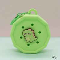 Bestseller Driehoekige Siliconen Portemonnee met Gat, Kinder Mini Muntportemonnee Sleutelhanger Oordopjeshoesje