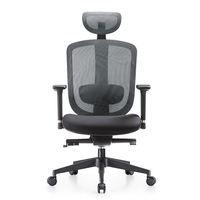 Chaises de bureau ergonomiques en maille avec mécanisme italien, dossier auto-ajustable et support en aluminium, mobilier de bureau
