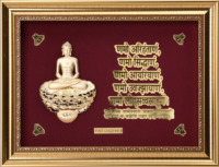 Peinture décorative sur mesure fabriquée en usine, déesse indienne Vishnu Durga, courage et justice, peinture à la feuille d'or 24 carats