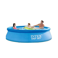 Aufblasbarer Outdoor-Swimmingpool für Erwachsene und Kinder, Runder und Verstärkter PVC-Swimmingpool zum Spielen im Wasser