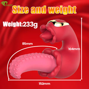 कस्टम लोगो सेक्सी नरम सिलिकॉन छेड़खानी 3 1 सेक्स खिलौने डबल जीभ मेडुसा वाइब्रेटर 10 आवृत्तियों - Product Image 3