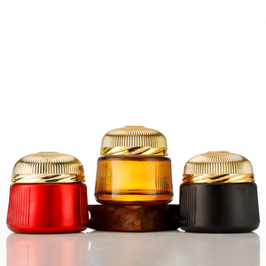 Dubai nghệ tây 150ml lọ thủy tinh có nắp đậy Rỗng Mỹ phẩm bao bì container Blush Vàng nắp thủy tinh kín có thể - Product Image 1