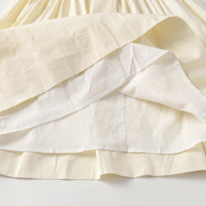 Vestido de Algodón con Bordado Clásico de Marca de Lujo para Niñas, Hecho a Mano, con Cuello de Volantes, Mangas Normales, Color Sólido, para el Verano, para el Uso Diario - Product Image 6