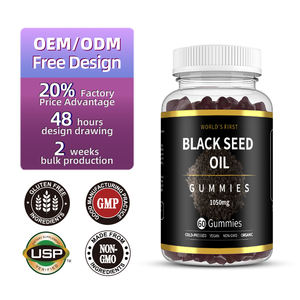 World's First <b>Black</b> <b>Seed</b> Oil <b>Gummies</b> 1050mg-Pressed Organic Non-GMO Vegan Adult Supplement for Immune Support Thymoquinone 60 - Product Image 1