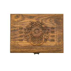 Chinese Style Wooden Storage Box 24x18x5.5cm Carved Relief Jewelry Organizer For Valuables And Collectibles - Product Image 4