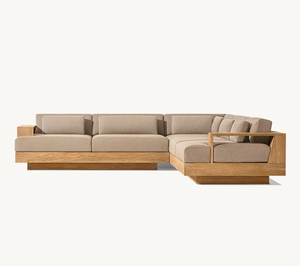 Conjunto Modular de Muebles de Jardín CAPE en Forma de L, Moderno y Ecológico, de Teca, para Uso en Hoteles y Patios - Product Image 4