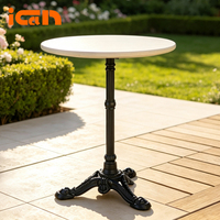 Nouvelle table de jardin en granit pour villa, table de patio, table ronde pour restaurant, café, etc.