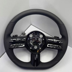 พวงมาลัยสปอร์ตคาร์บอนไฟเบอร์สำหรับรถแข่ง <span class=keywords><strong>Mercedes</strong></span>-Benz C E S CLA GLC GLE GLS W205 W213 W222 W177 <span class=keywords><strong>AMG</strong></span> W204 W212 - Product Image 2