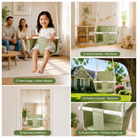 Balançoire suspendue 3-en-1 en toile pour tout-petits, chaise de croissance intérieure/extérieure, équipement de divertissement pour enfants, vente en gros