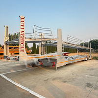 Semi-remorque porte-voitures 8 places entièrement galvanisée avec garantie anti-corrosion, semi-remorque à double étage pour le transport de véhicules