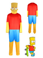 Costumes de Cosplay pour enfants Costume de famille Simpsons Vêtements de spectacle de scène Vêtements de performance pour enfants et adultes Taille 110-190cm
